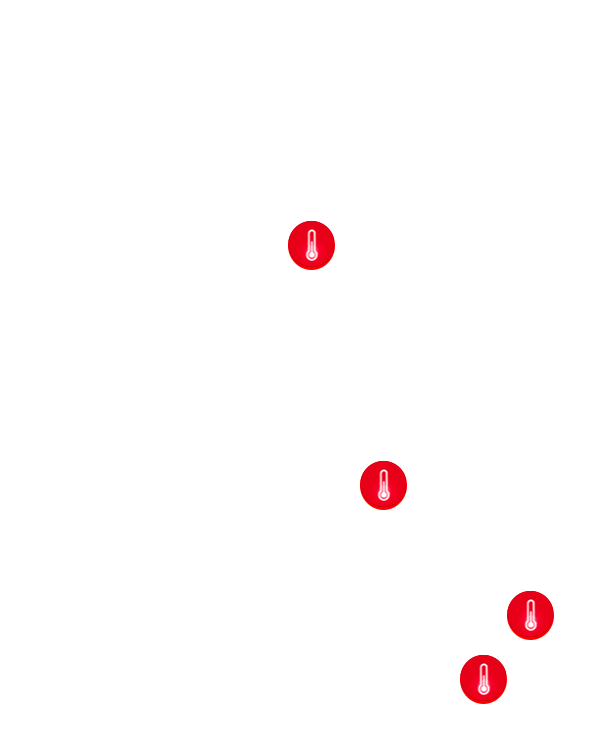 Multiple temperature sources position