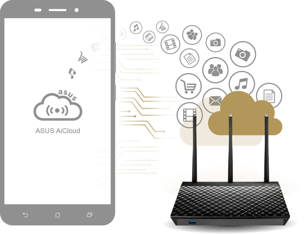 ASUS DSL-N16P features AiCloud to provide you all the storage space you need.